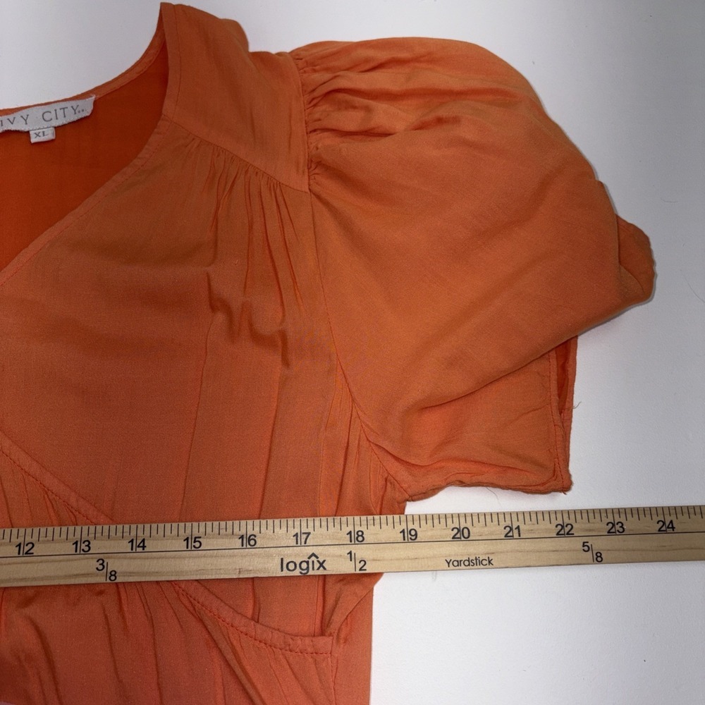 Ivy City Co Sunset Maxi Dress Tiered Pink Orange Womens XL Resort Summer *Read* - Picture 6 of 10